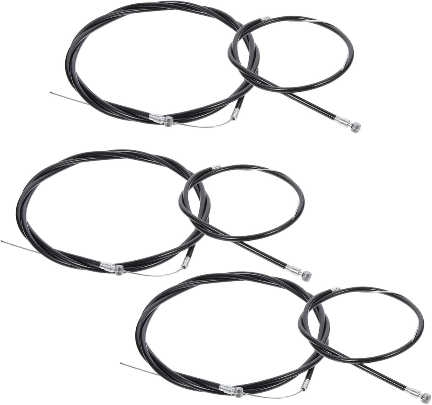 3sets Professional Bike Brake Lines Kit Front and Rear Brake Cables for Rear Bike