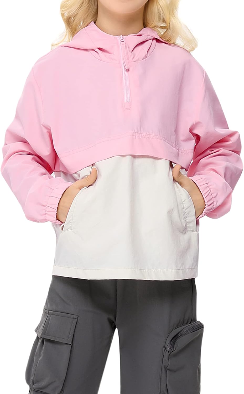 Boys Girls Packable Rain Jacket Lightweight Waterproof Hooded Raincoats Windproof Size 3-12Y - Image 2