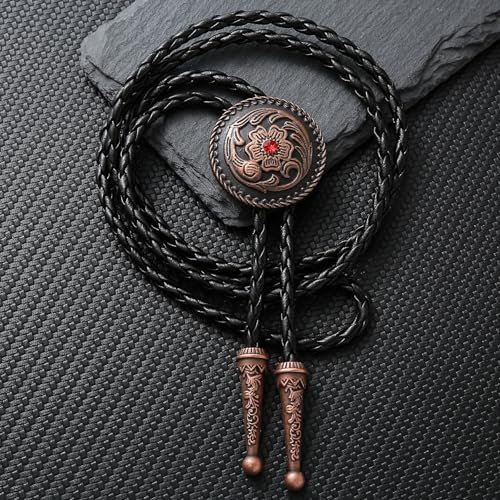 Image of Jeilwiy Bolo Tie for Men, Western Bolero Tie Cowboy Ties Native American Cowgirl Bolo Tie Accessories for Men Women