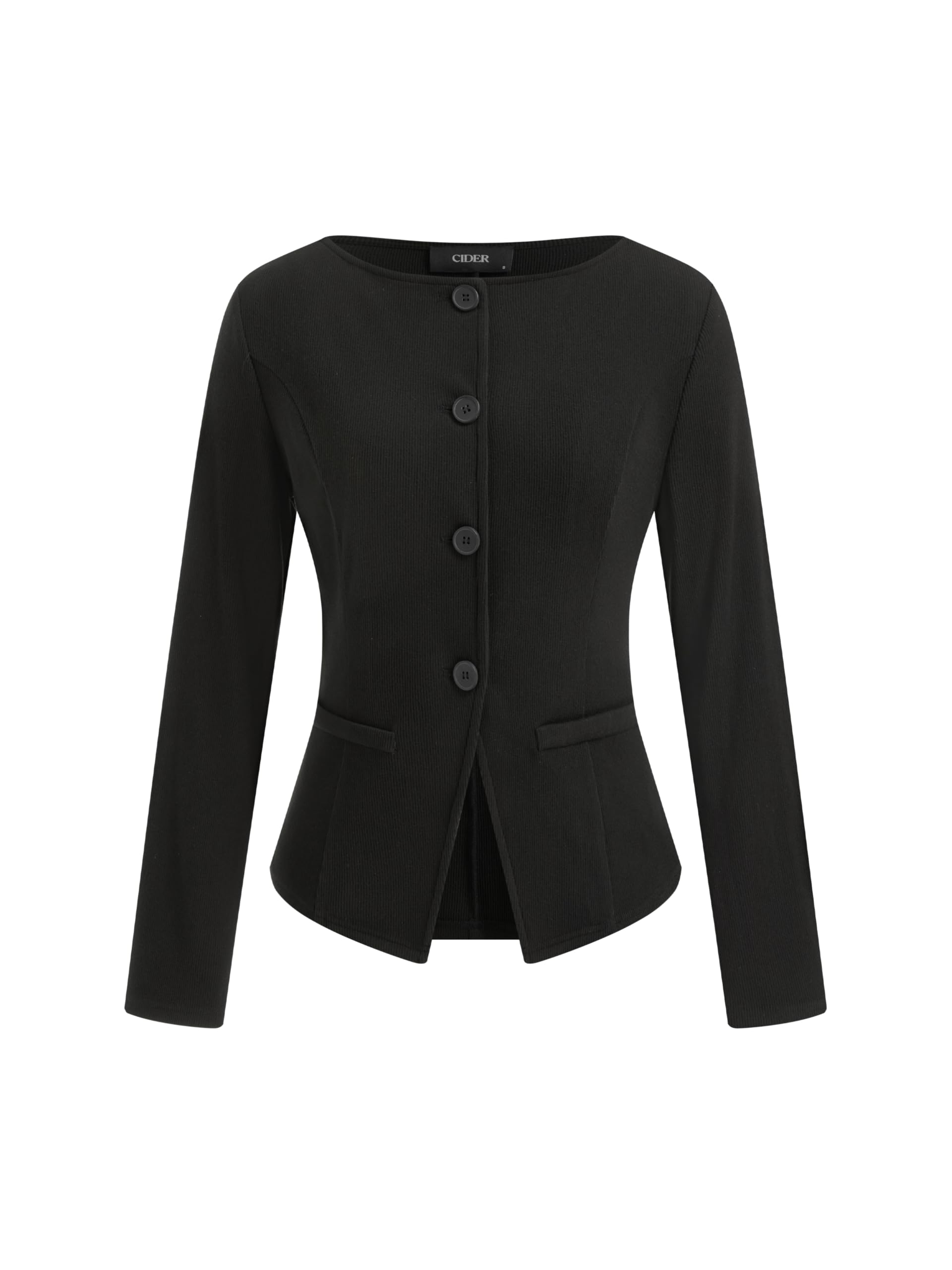 CIDER Women Blazer Long Sleeve Button Down Business Casual Office Jacket