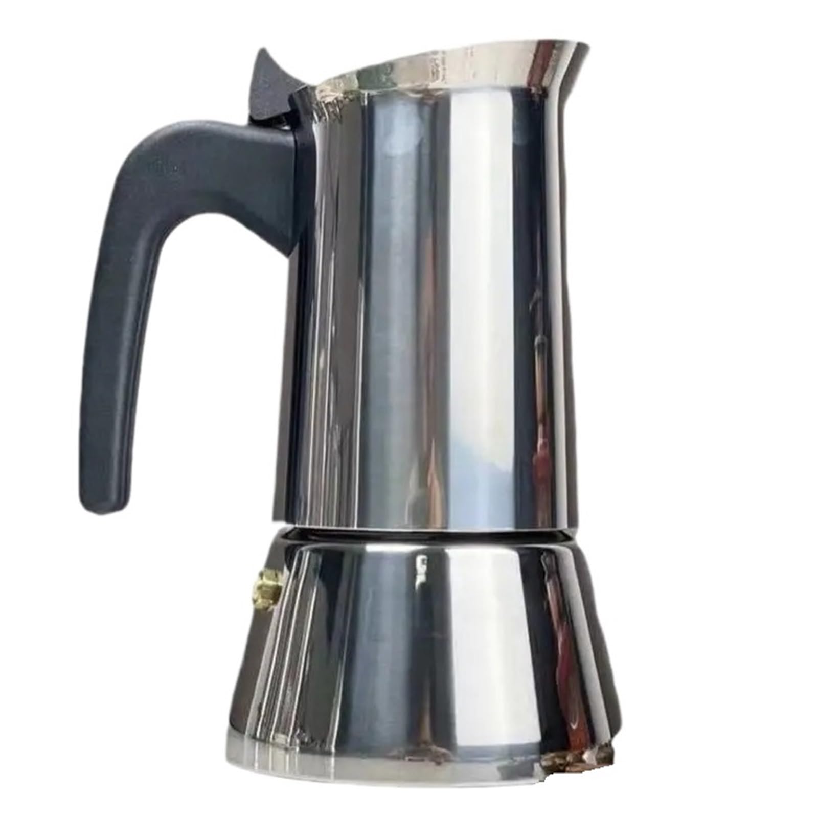 Genérico Cafetera italiana clásica de acero inoxidable 4/6. for el hogar, la oficina y exteriores. Apta for cocinas inducción gas(4cups)