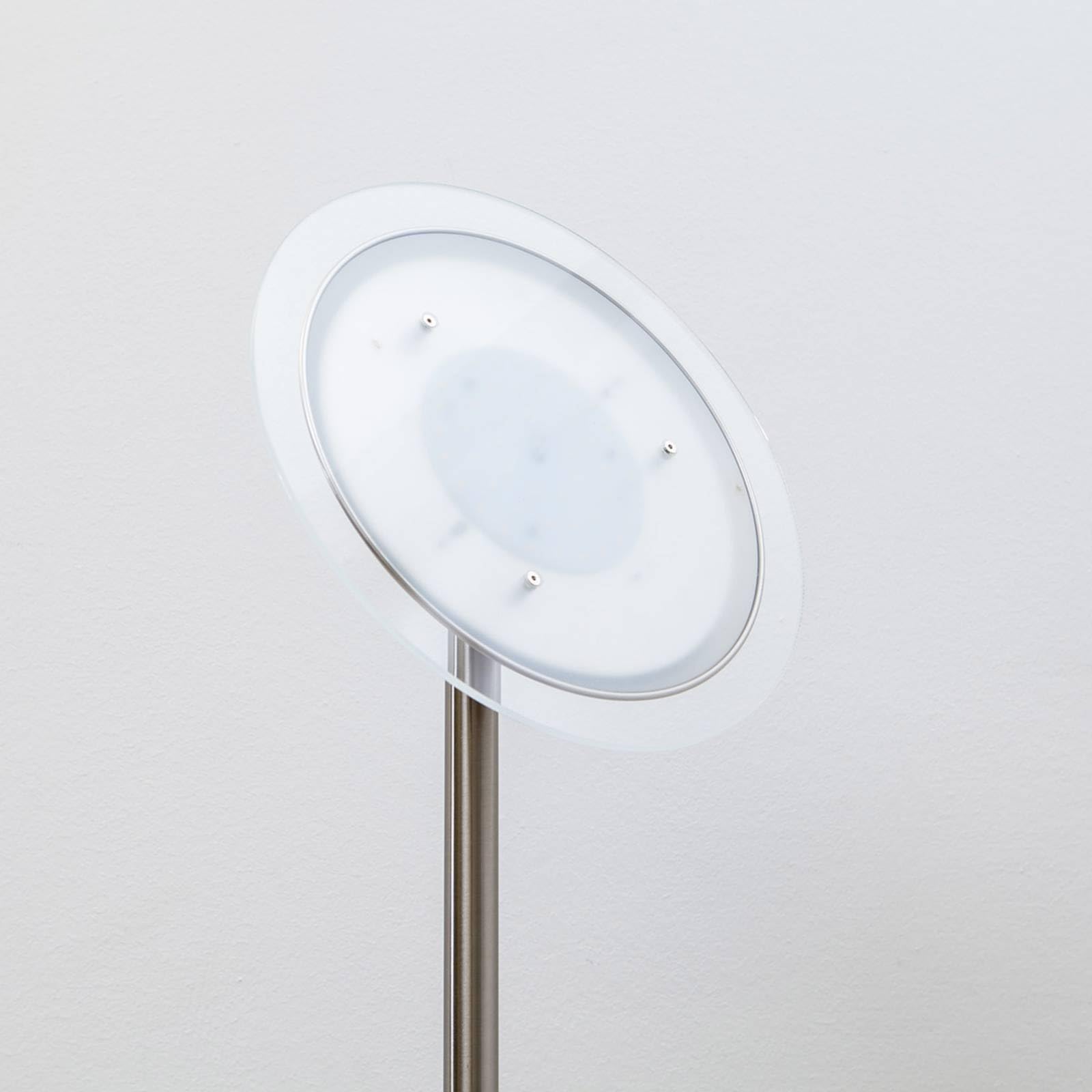 LED Lámpara de pie 'Malea'con dimmer táctil (Moderno) en Gris hecho de Metal e.o. para Salón & Comedor (1 llama,) de Lindby | lámpara LED de pie, lámpara de pie, lámpara de pie