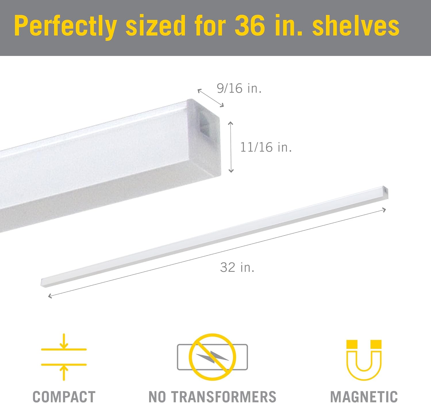Armacost Lighting 32in Ultra Slim Linear Light, 8 Piece, 5000K, Bright White 353310