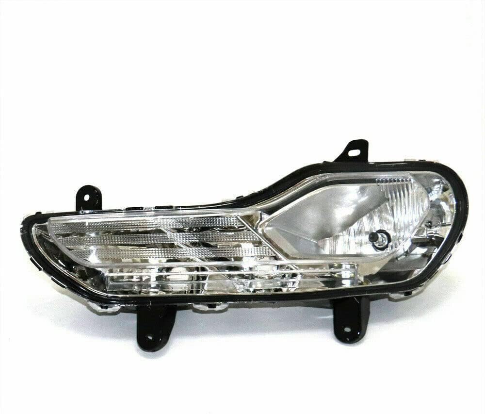 Driver Side Fog Light Compatible With 2013 2014 2015 2016 Ford Escape, Bumper Fog Light, Black Housing Left Fog Headlamp Replacement for CJ5Z-13201-CCP, FO2520189