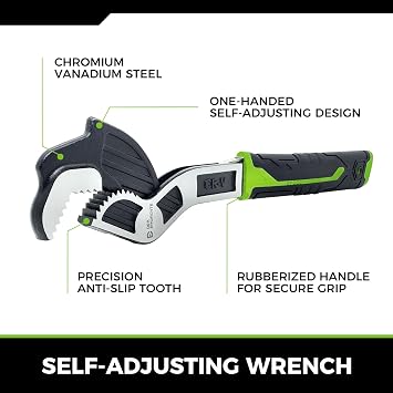 Der Erwachte 2-Piece Multi-function Adjustable Pipe Wrench Set