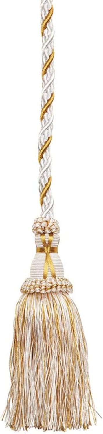 Needzo White Gethsemane Cincture - 158 Inches L, 100% Polyester, Gold Thread Detail