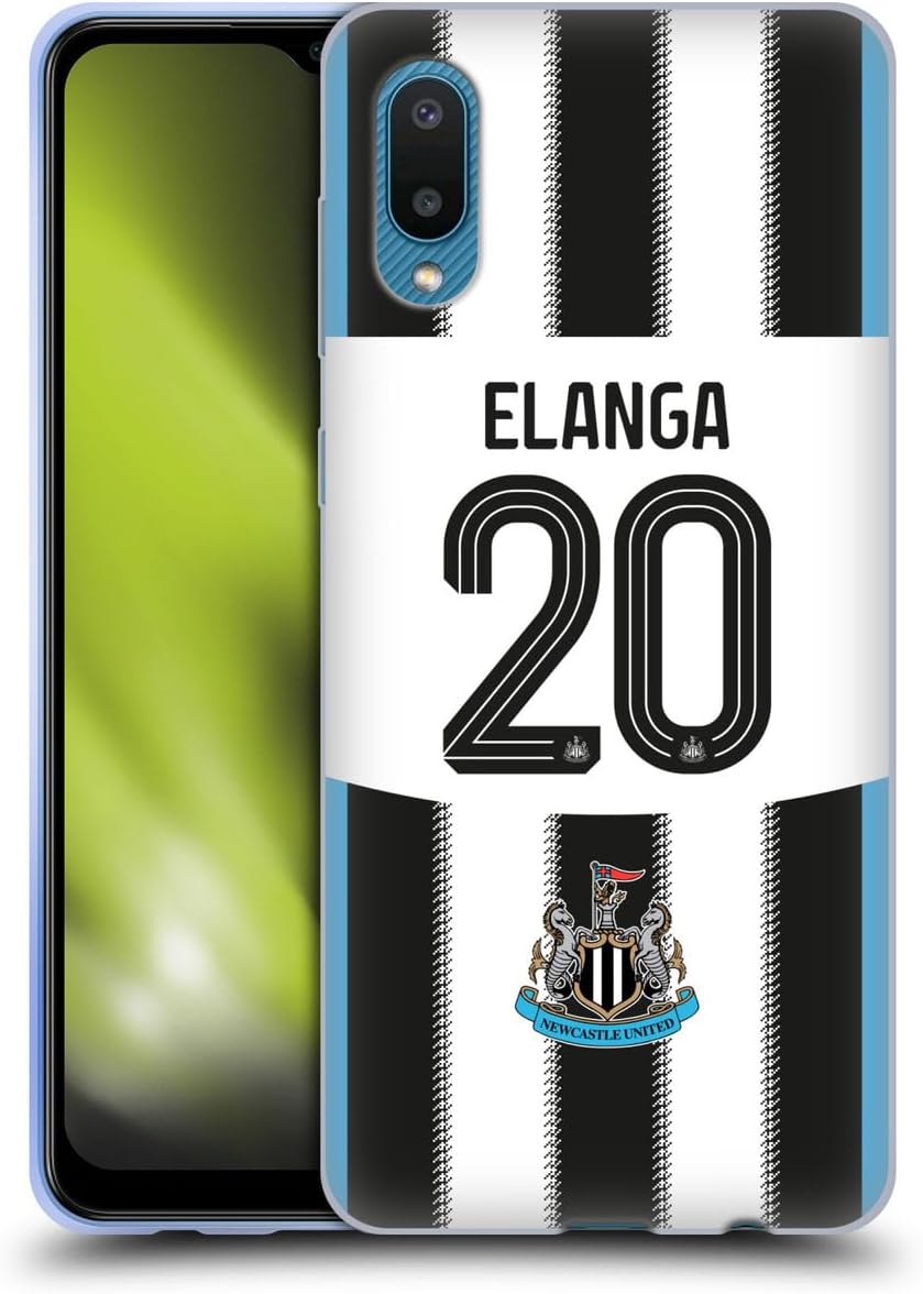 Head Case Designs Officially Licensed Newcastle United Football Club Anthony Elanga 2025/26 Players Home Kit Gel Case [Military Grade Protection] Compatible With Samsung Galaxy A02/M02 (2021)