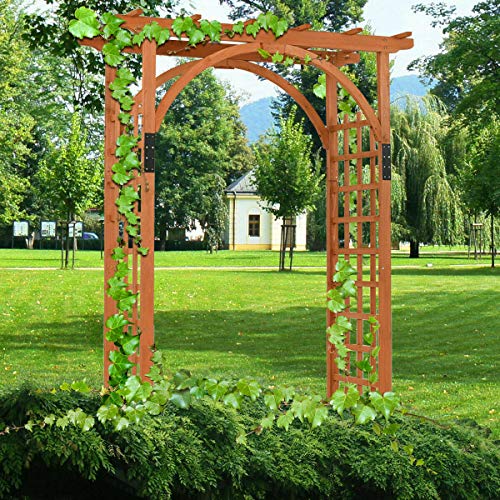 Lakbi Premium Outdoor Wooden Cedar Arbor Arch Pergola Trellis Garden Yard Lattice-Climbing Support- Arch-Arch Way-Tree Trellis-Gardening Trellis-Lawn Arch- Archway- Trellis - Thumbnail 6