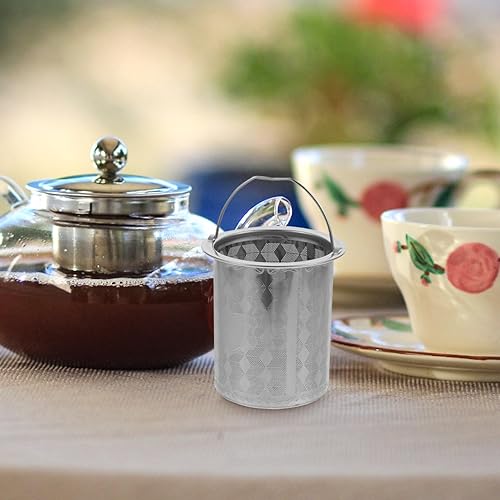 Miniatura 7 de Luxshiny 3 coladores de té para tetera de té suelta de repuesto de malla de acero inoxidable filtro infusor de té 2.8 in filtro de cesta de té para