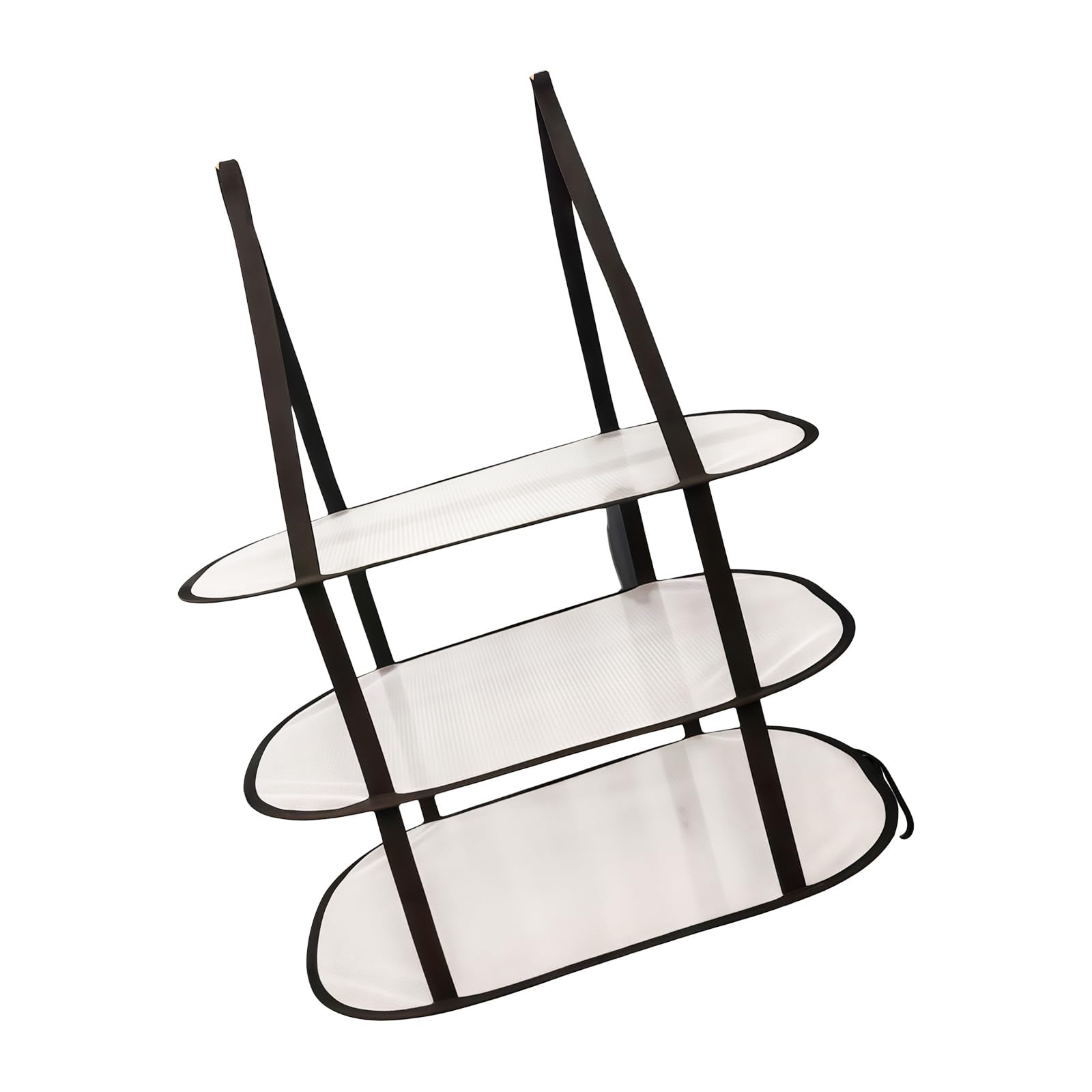 LUCKGONI 3 Tiers Foldable Laundry Drying Rack With Meshed Fabric For Clothes Toy And Kitchen Items Space Saving Design