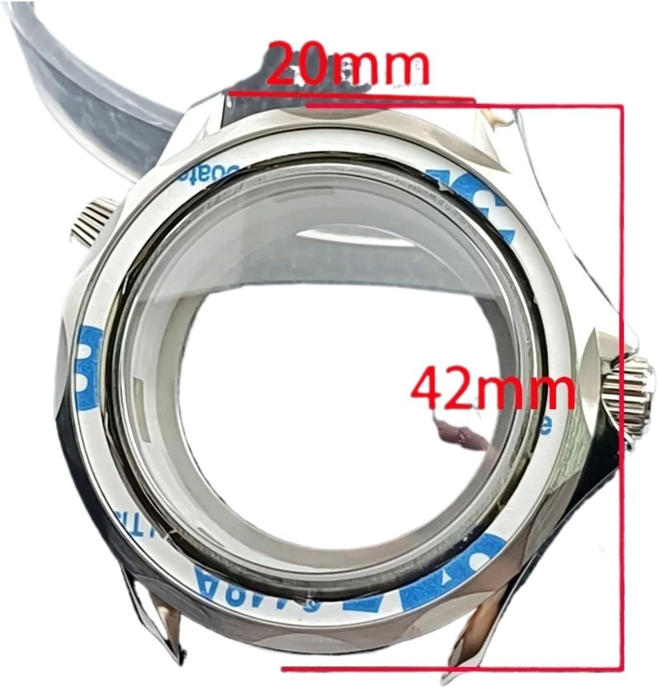[SDFGUL] 42mmステンレススチールサファイアガラスケースNH34 NH35 NH36自動車スポーツ防水ケース(NO.10)