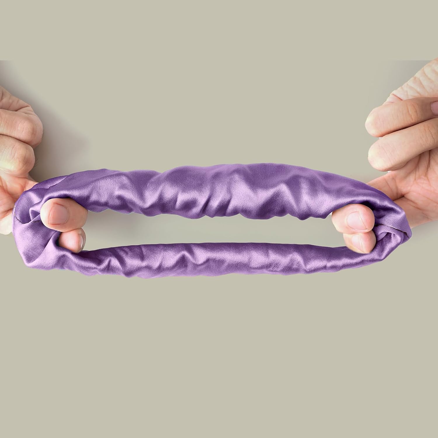 LILYSILK Silk Hair Scrunchies/Ties for Frizz & Breakage Prevention, 100% Mulberry, No Damage, Elastic ponytail Holders, 1Pc, Purple - Image 6