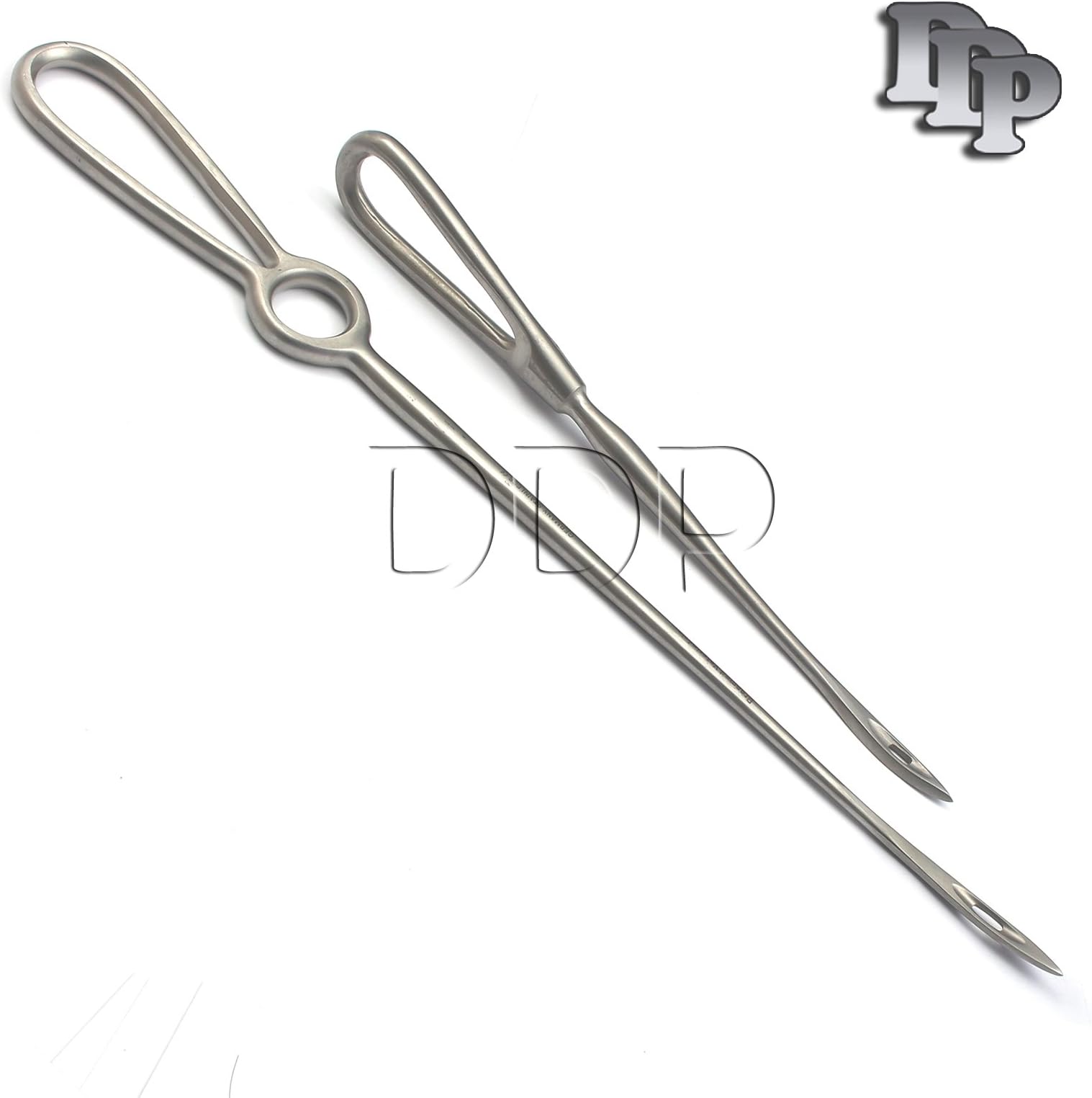 DDP BUHNER Insertion Needles 11" & 6" Stainless Steel Prolapse Sheep Veterinary