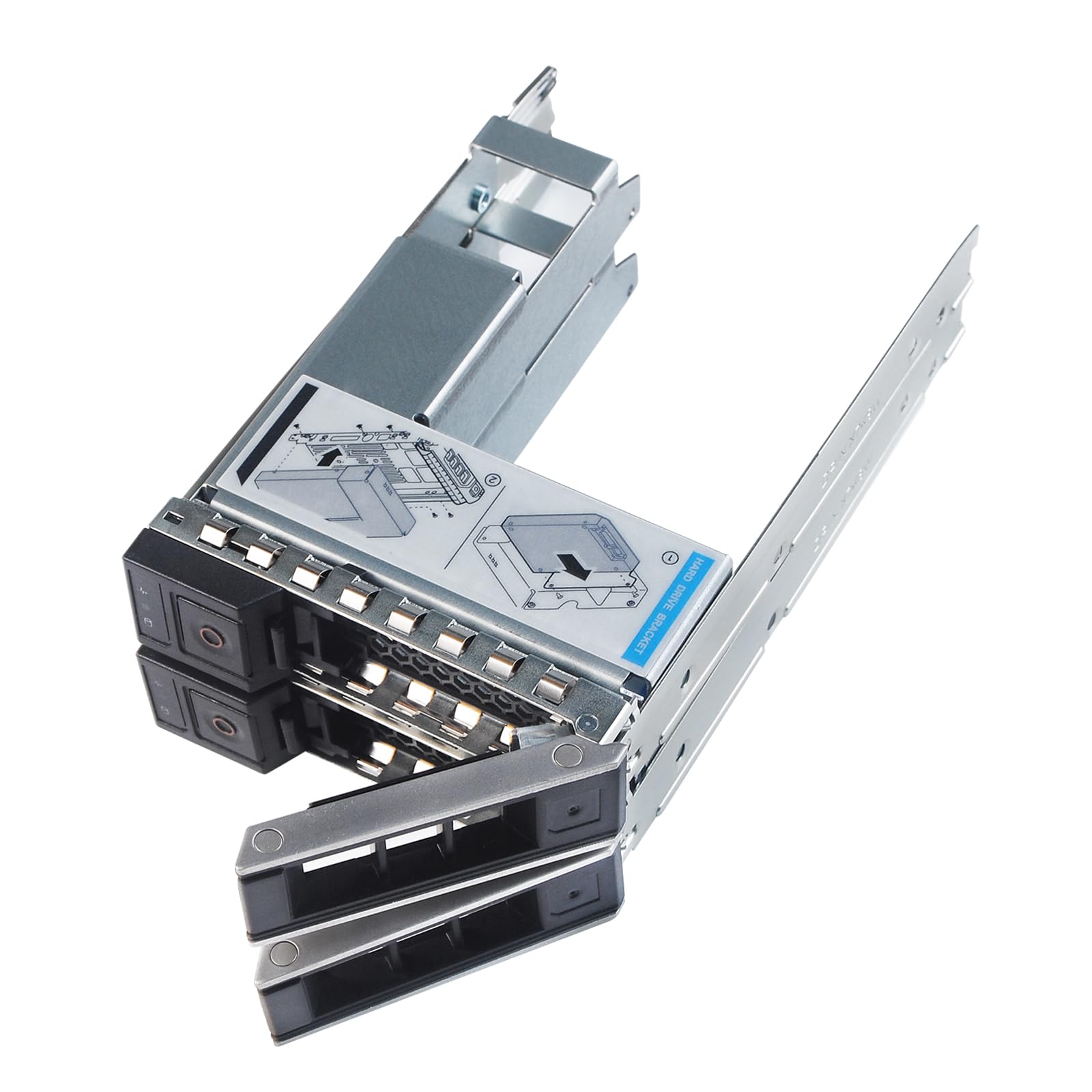 6uds Bandeja Disco Duro 3,5" X7K8W + Adaptador 9W8C4 3,5" a 2,5" | Caddy 3.5" y Adaptador Interno 3.5"LFF a 2.5"SSD para Dell PowerEdge Gen14 Gen15 Gen16 R740 R750 R640 SAS SATA NVMe Hot Swap