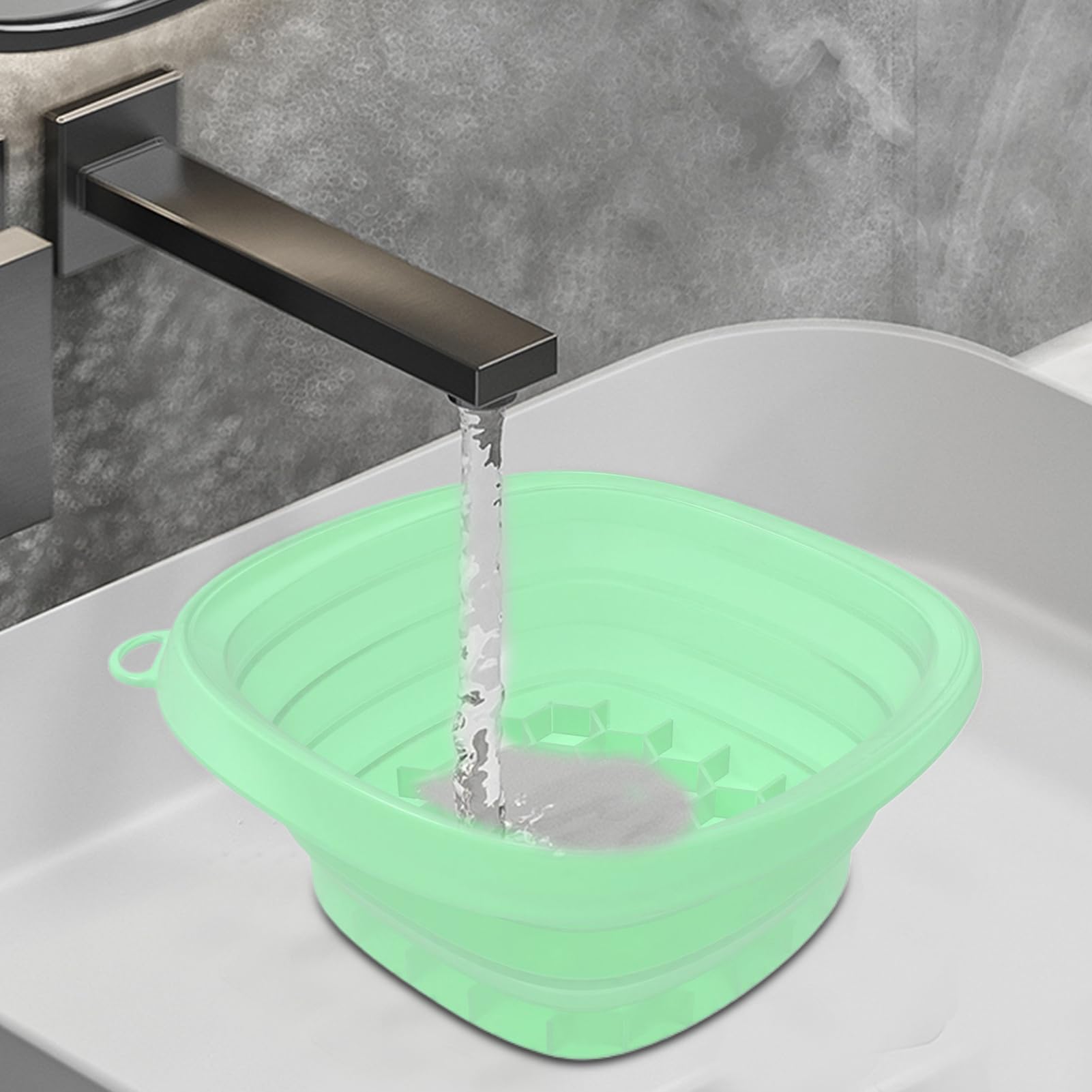 Genérico Bolsa De Baño De Hielo Facial, Recipiente Facial, De Silicona Con Bandeja Integrada Para Cubitos Plegable Para Cuidado De La Piel Spa Y Hogar