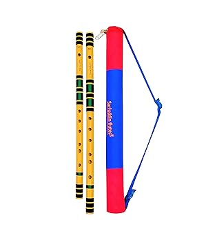 Sarfuddin Flutes, 2 Bansuri Set, Premium Quality (Right handed),Scale - G Base & C Scale Bamboo Flutes.