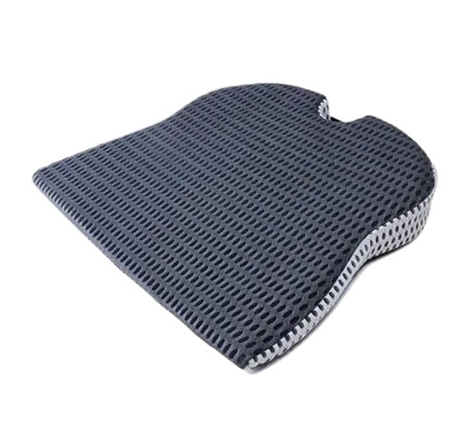 Cuscino per sedile auto Cuscino del sedile a cuneo for auto for conducente dell'auto Sedia da ufficio in memory foam Supporto ortopedico(Grey)
