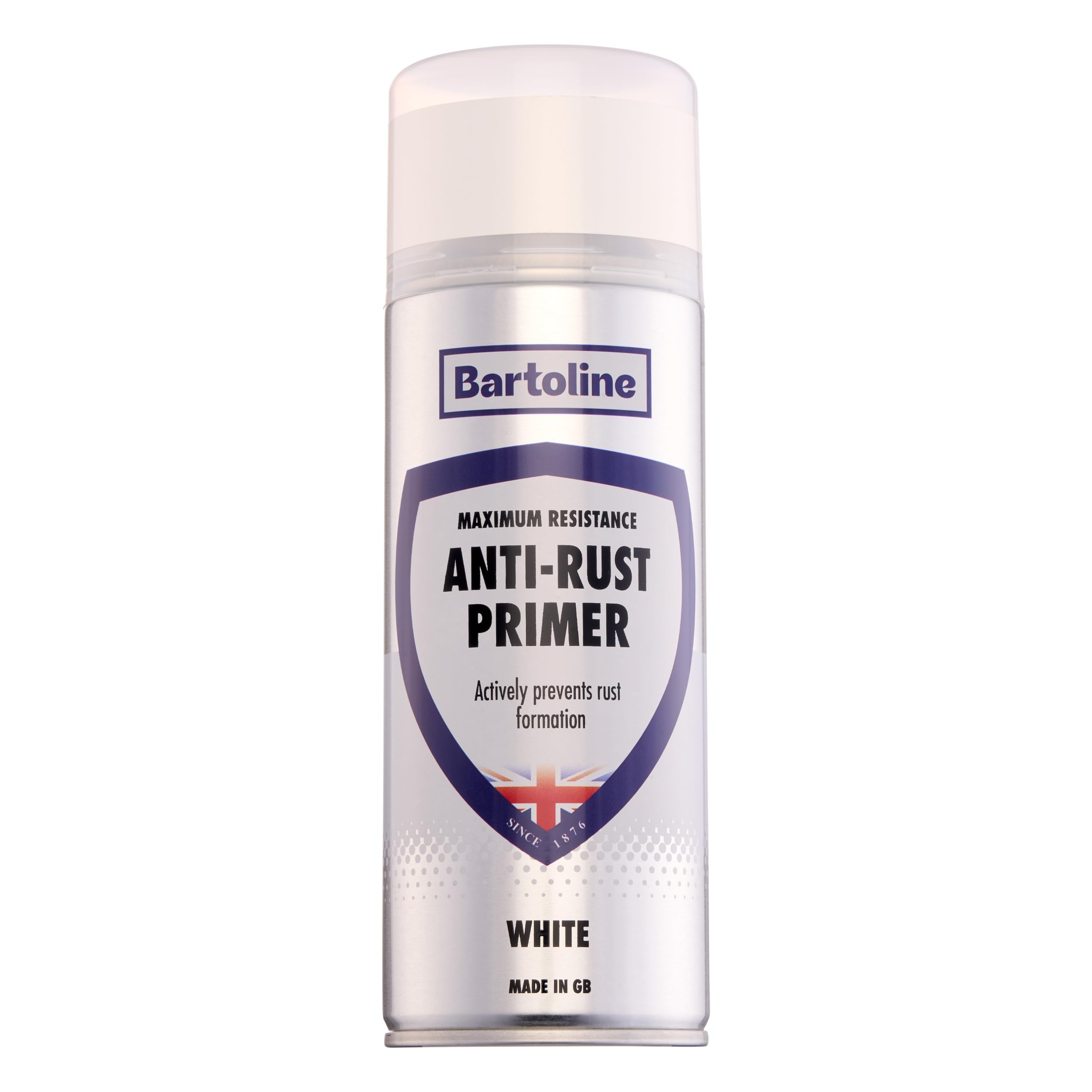 Bartoline Anti-Rust Primer Quick Drying Metal Paint White Topcoat Surface 400Ml from B&Q