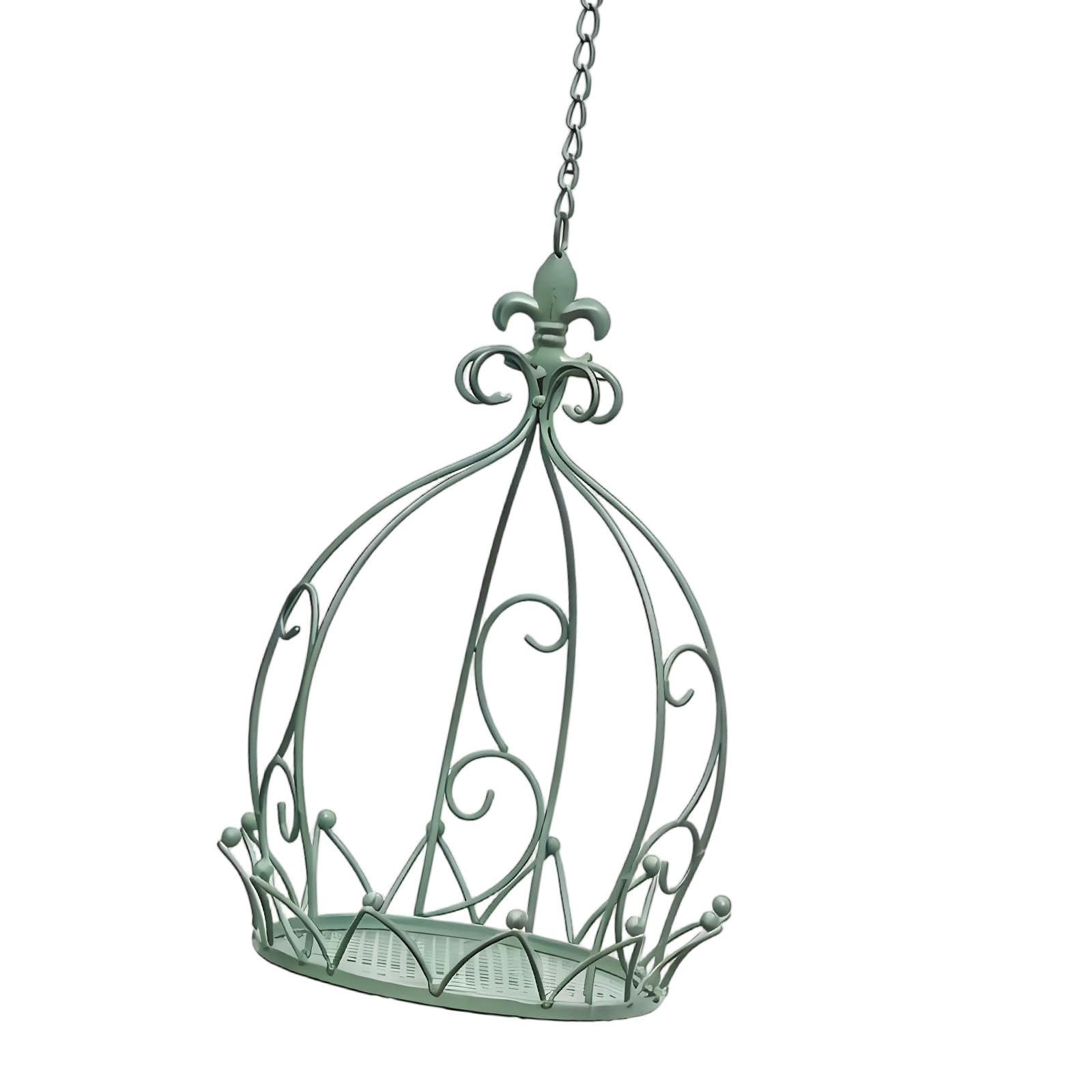 Msioytog Metal Hanging Planter Plant Hanging Basket Decorative Plant Container Holder for Outdoor Indoor Garden Deck Porch Flower Container Decorative Display
