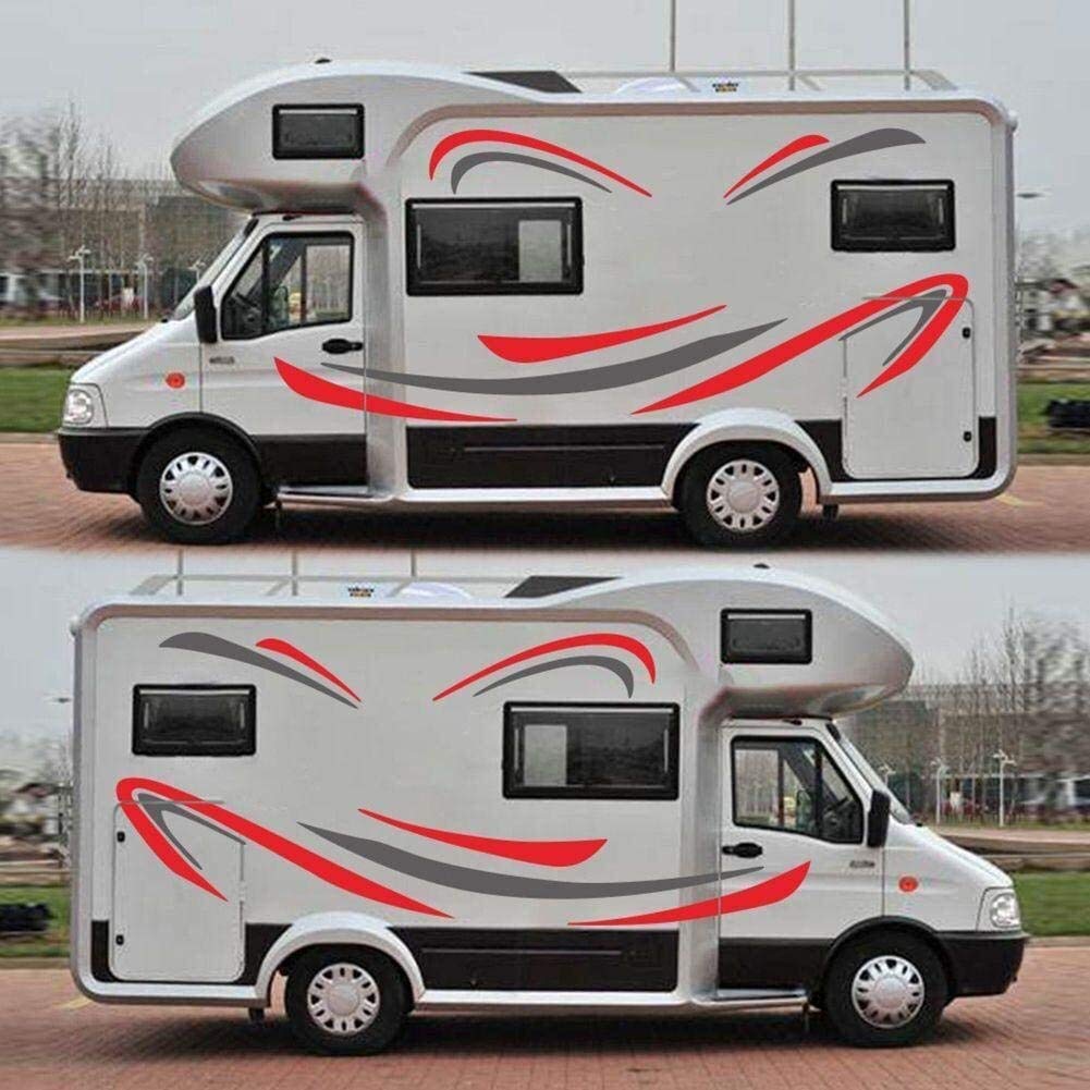 Adesivo laterale for autoCamper Strisce universali for camper Decorativo Camper Vans Caravan Decalcomanie Adesivo in vinile Grafica Strisce laterali for carrozzeria Decalcomania Accessori