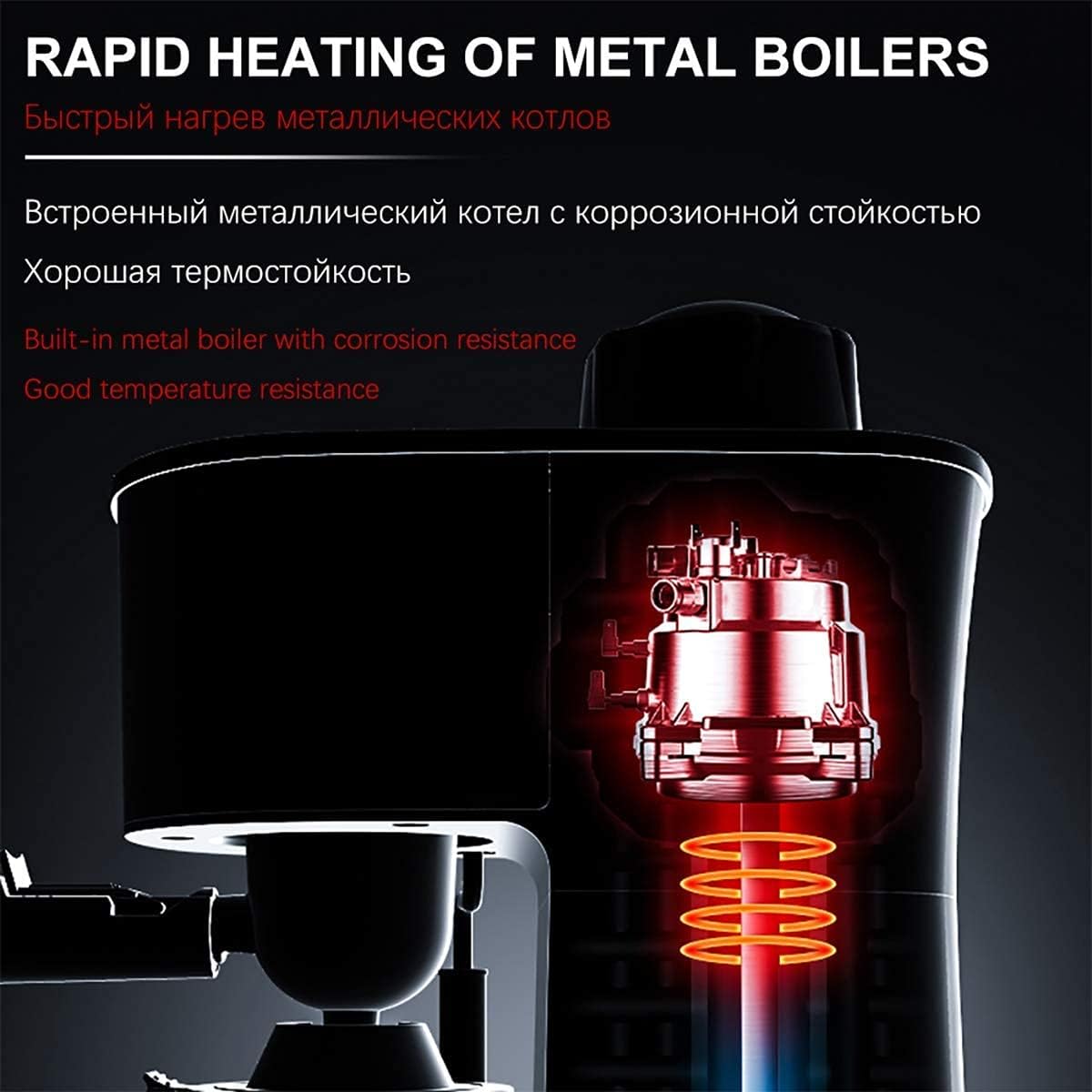 5Bar Espresso Machine, Semi Automatic Steam Coffee Machine 240Ml Water Tank, Can Make Latte Mocha Coffee and Cappuccino Coffee