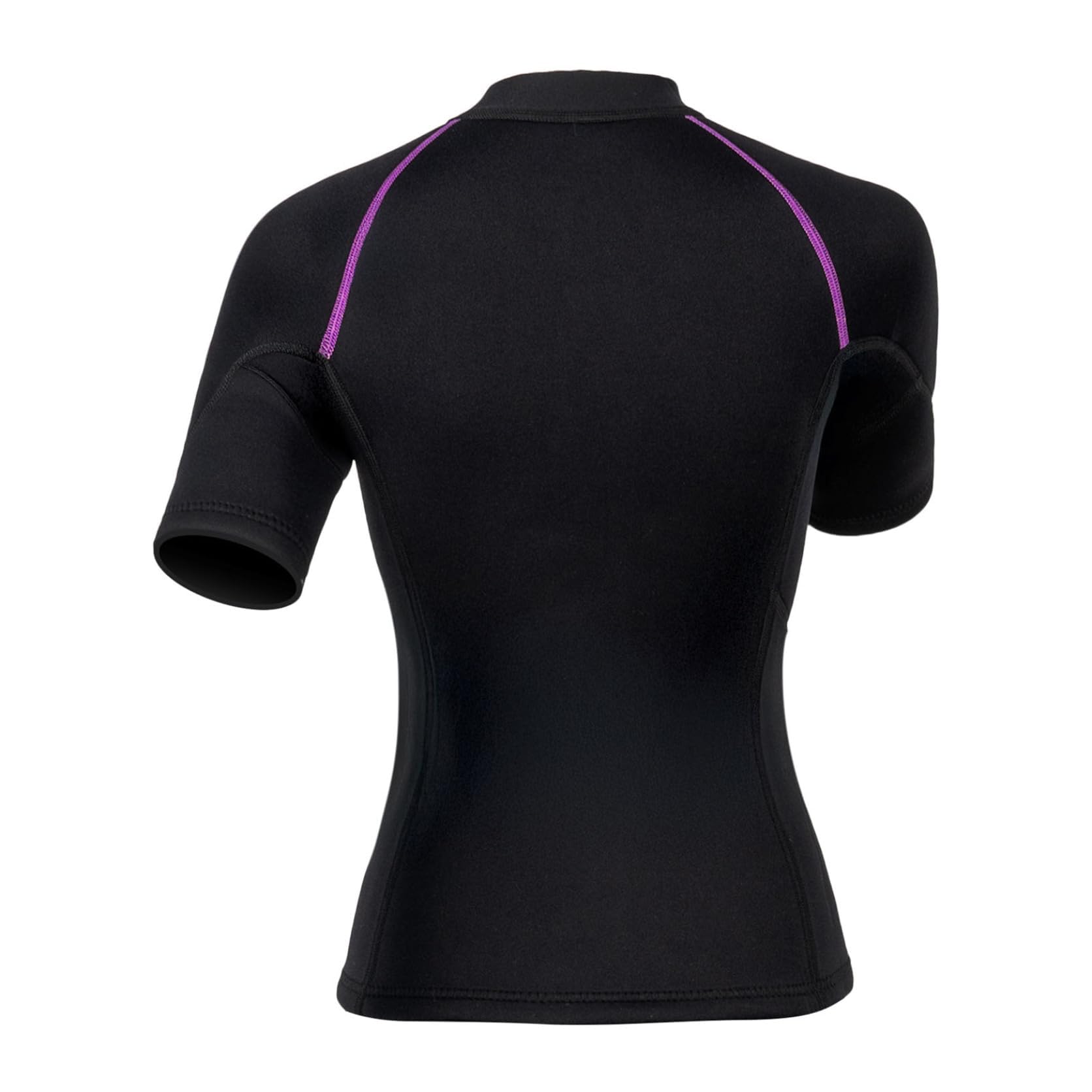 Muta da donna a maniche corte con zip frontale da 1,5 mm, in neoprene, per nuoto, surf, snorkeling