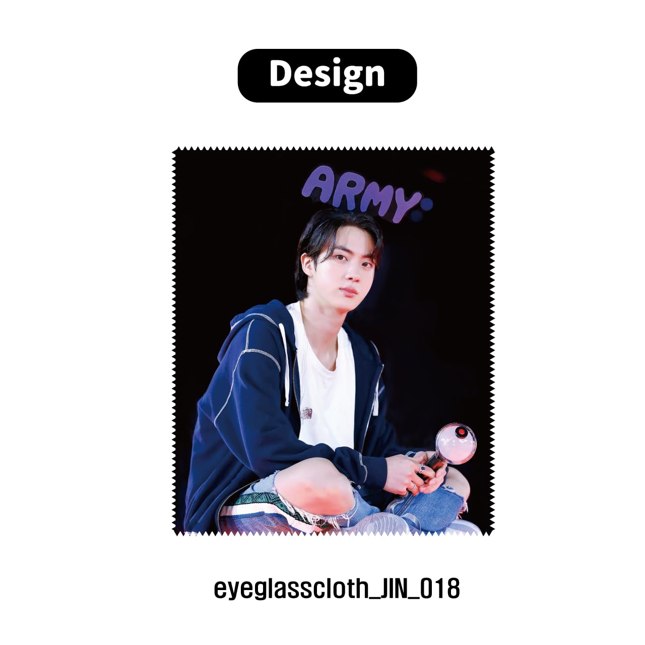 BTS JIN クリーニングクロス（メガネ拭き）正方形type BTS JIN クリーニングクロス(メガネ拭き)長方形type - メルカリ