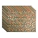 FASÃ„DE Traditional Style/Pattern 1 Decorative Vinyl 18in x 24in Backsplash Panel in Copper Fantasy (5 Pack)