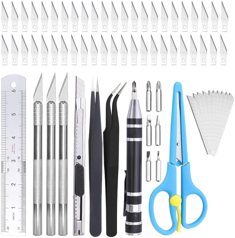 Nonvor 11# Metal Carving Knife Tools Kit Non-Slip Engraving Knife Mobile Mobile Phone Film Paper Cut Handicraft Carving Tools