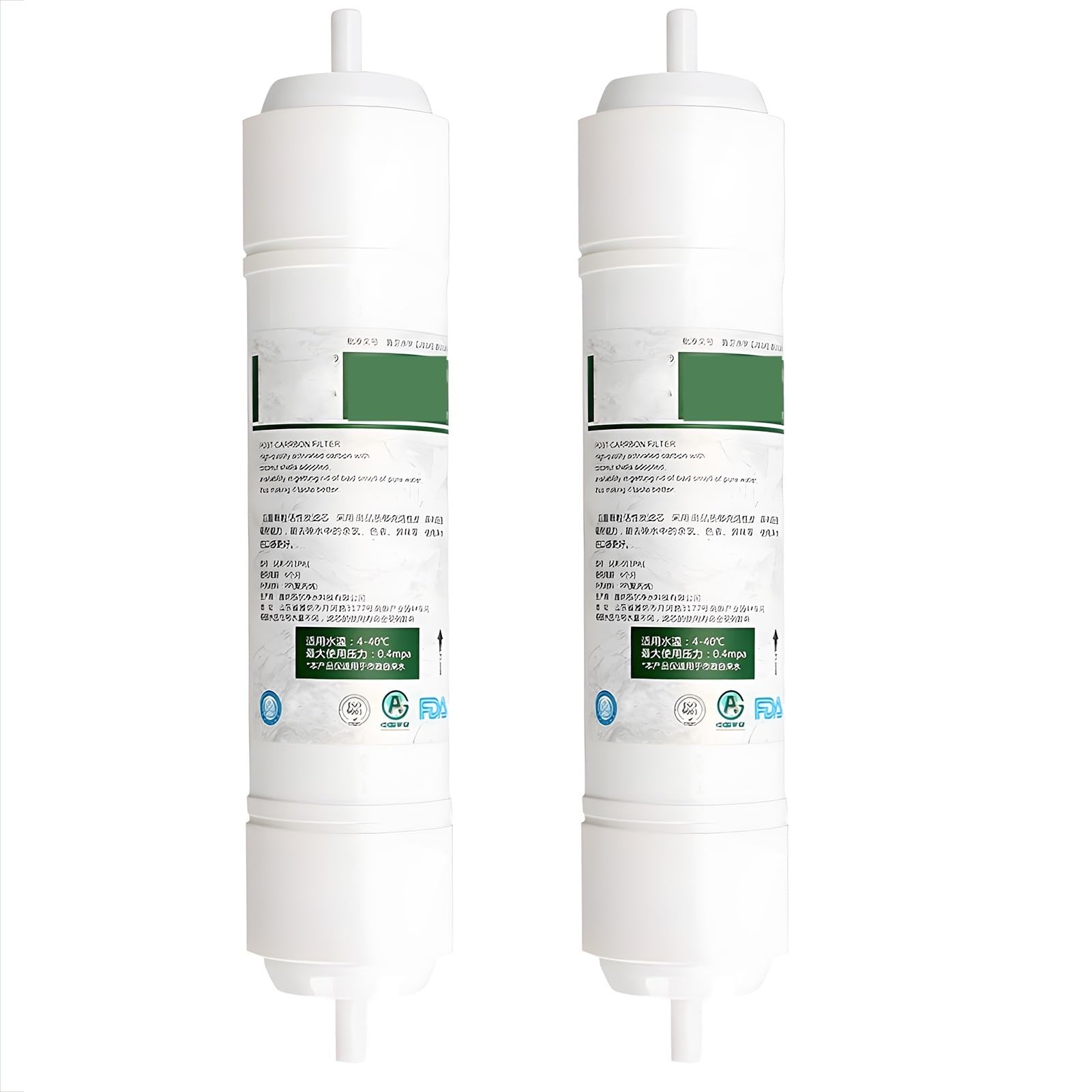 Filtre à eau charbon actif T33 grand modèle pour une eau potable pure au quotidien, 2 pièces
