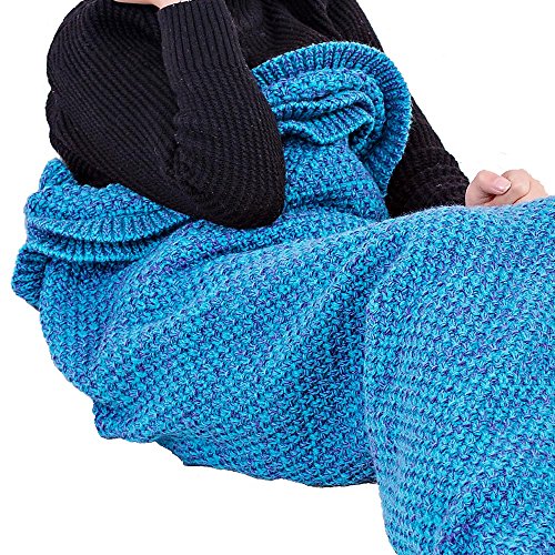 UMEICOOL Sirena Coda Coperta Calda Soft Crochet