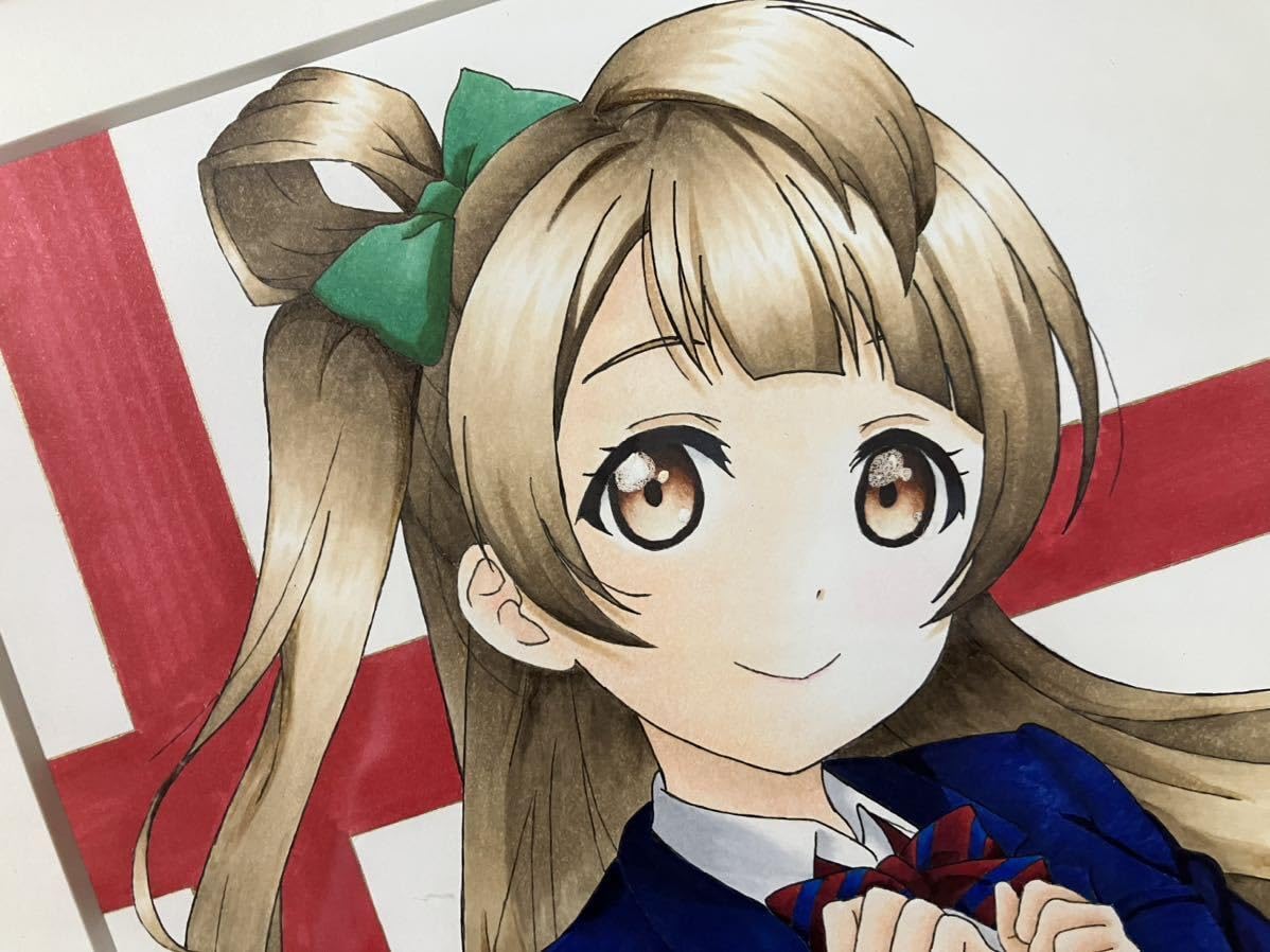 手描き ラブライブ！ 南ことり 手描きイラスト 高級額縁 フルアート UV