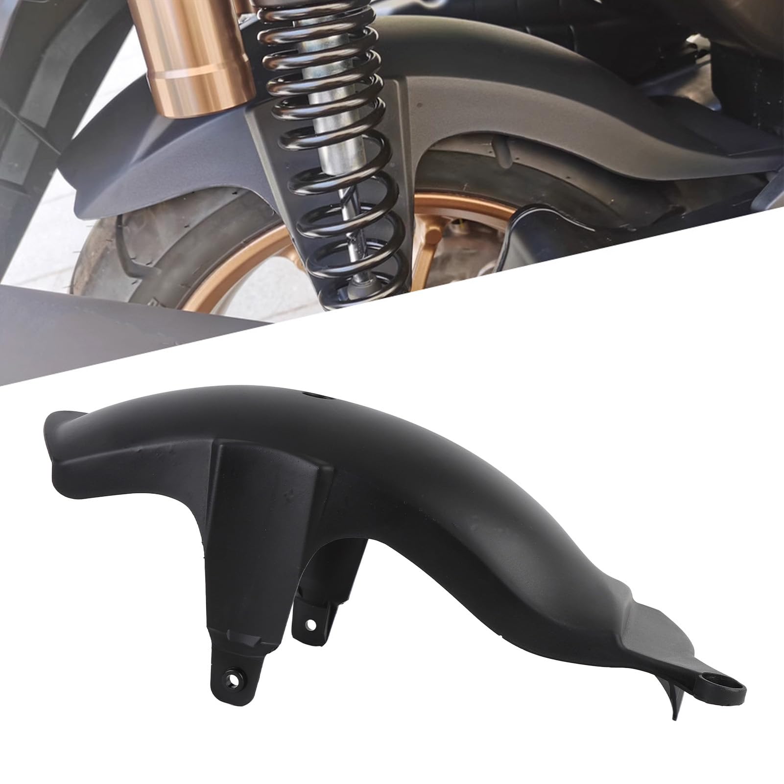 Parafango Posteriore Moto, Design Resistente Agli Impatti (BLACK)