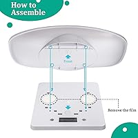 Vista 6 de Báscula de peso para reptiles, báscula de animales pequeños con precisión gramos, pantalla LED multifunción para mascotas (máximo 33 libras)