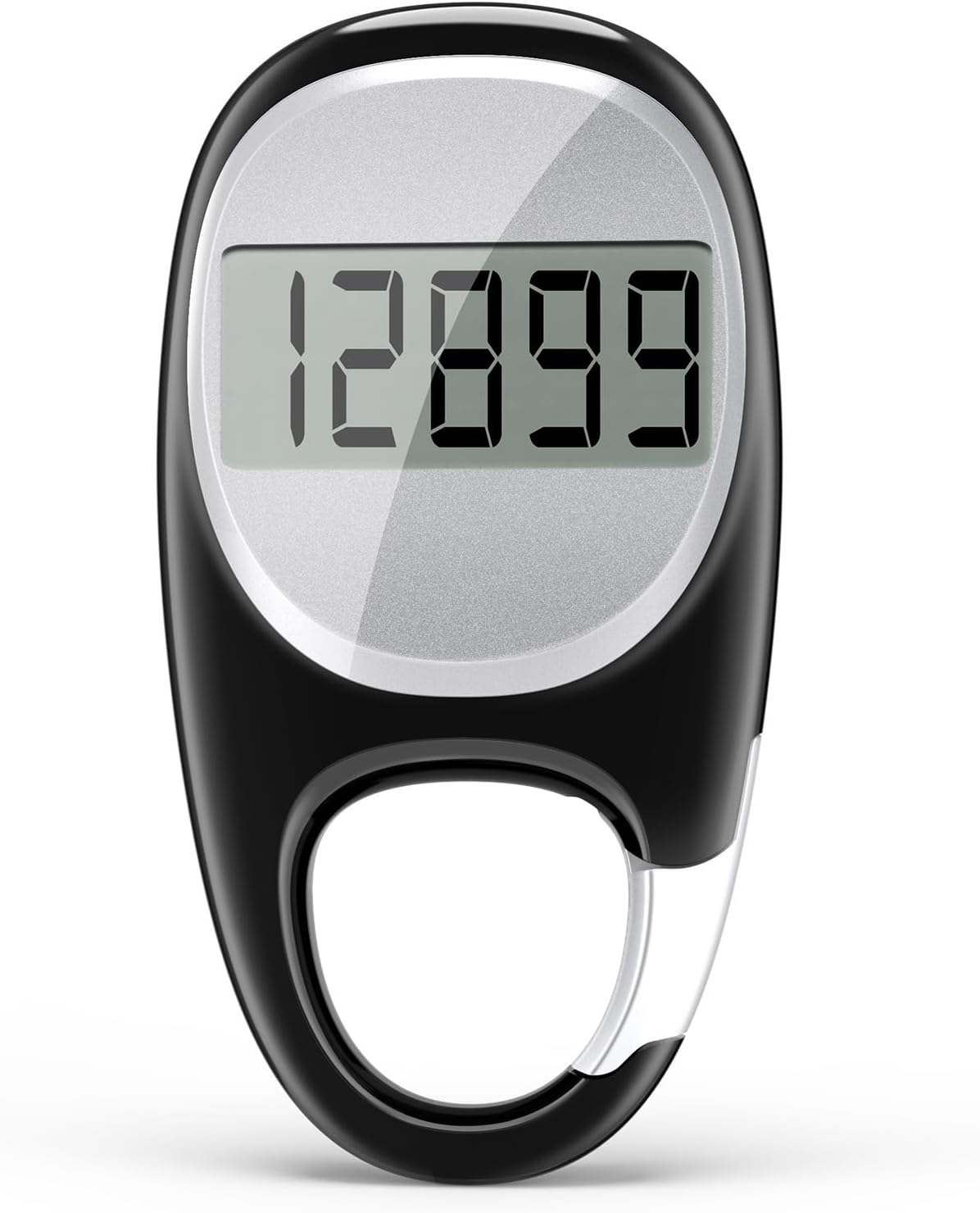 Simple Pedometer, Accurate Step Tracker with Carabiner, 3D Step Counter for Men Women Kids Seniors