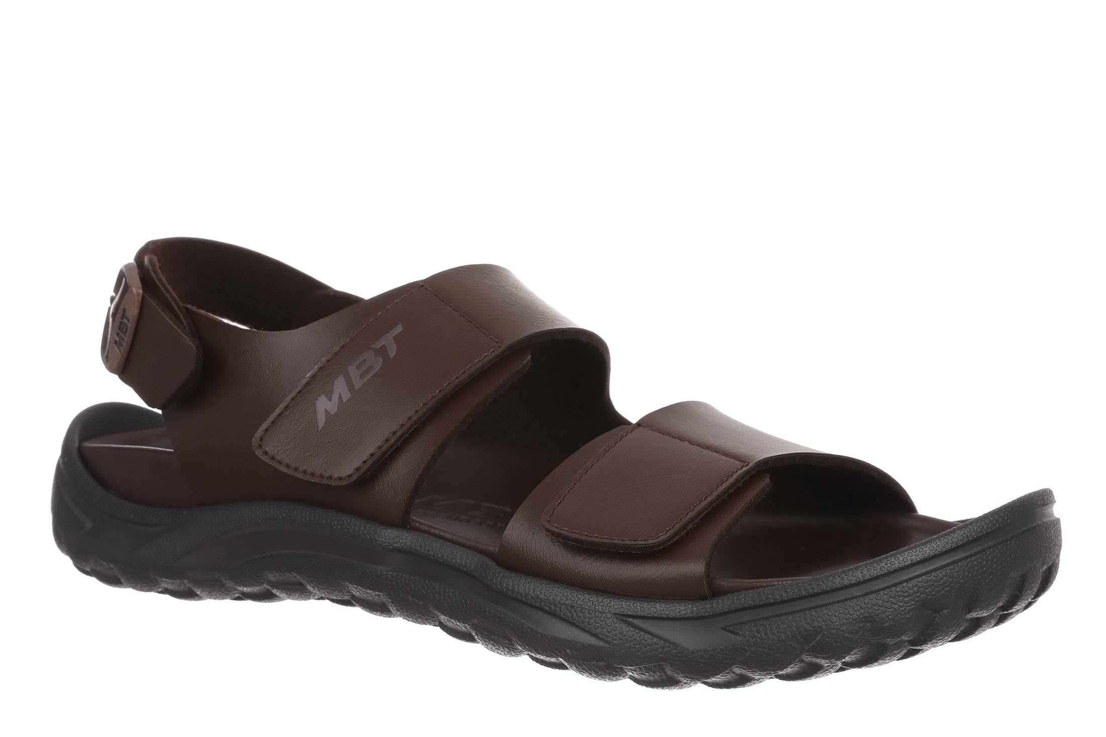 MBT NAGANO Sandales pour Homme en Cuir avec Fermeture Boucle. Chaussures Légères et Confortables pour Été. Chaussures Physiologiques Confort et Stabilité. Sandales de Récupération S'habiller