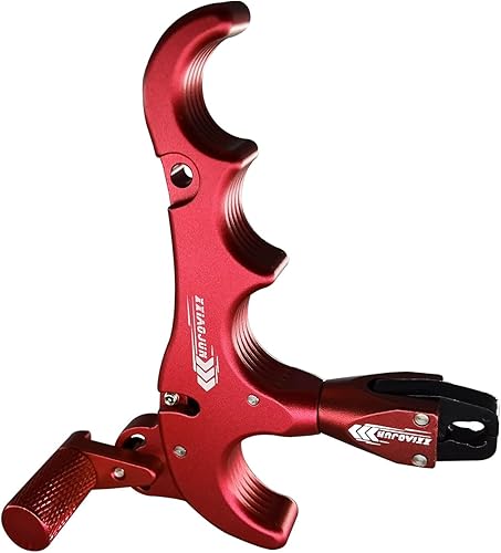 Miniatura 36 de Lanzador de ayuda de arco compuesto y cuerda de bucle D, ajustable puede girar 360° pulgar liberación arco ayuda aleación de aluminio, ayudas