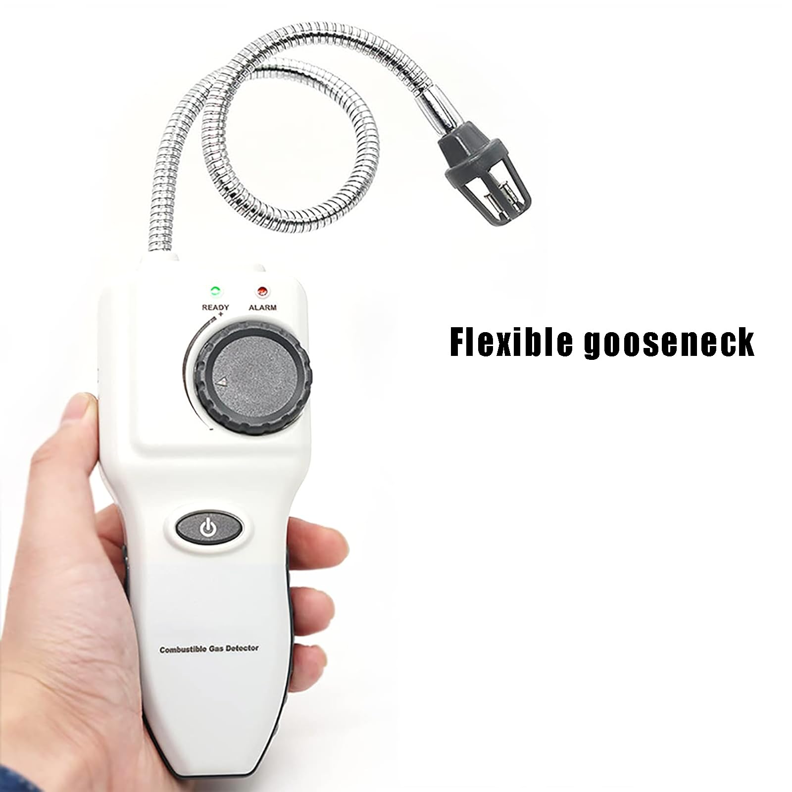 Detector De Fugas De Gas Portátil, Rastreador De Gas De Mano con Sonda Flexible De Cuello De Cisne De 35 Cm, Alarma Sonora Y Zumbador, Sensibilidad De 50 Ppm De Metano Y Respuesta Rápida