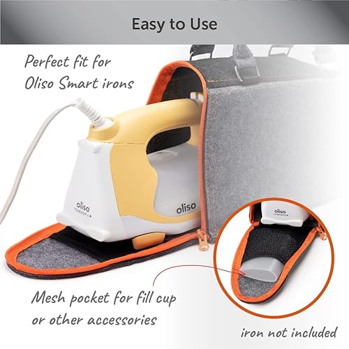 Miniatura 4 de oliso Bolsa de transporte de tamaño completo para planchas inteligentes ProPlus – Estuche de viaje y almacenamiento para planchas de vapor de tamaño