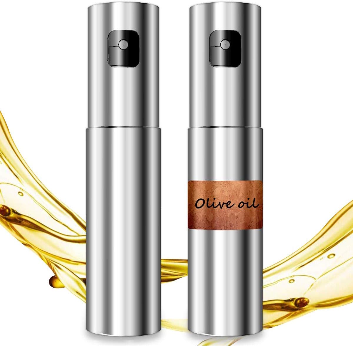 Wekin Olive Oil Sprayer, 2 Pack Stainless Steel Olive Oil