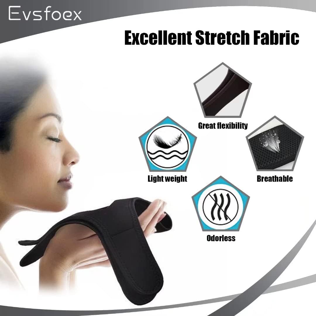 Evsfoex 2Pcs Anti Snoring Chin Strap for Cpap Users Anti Snoring Chin Strap for Men Women Anti Snore Chin Strap Cpap Chin Strap to Keep Mouth Closed Sleep Chin Strap for Sleeping [Upgraded Version].