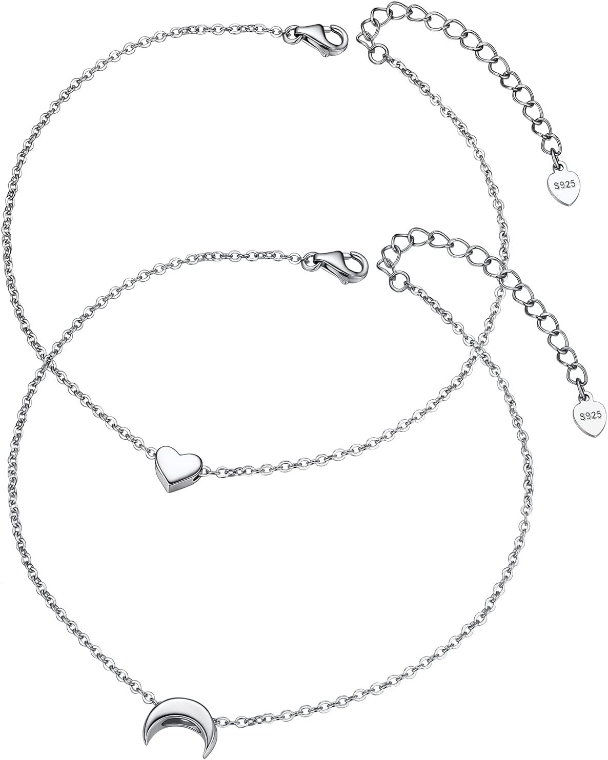 ChainsPro Womens S925 Sterling Silver Anklet Foot Jewelry