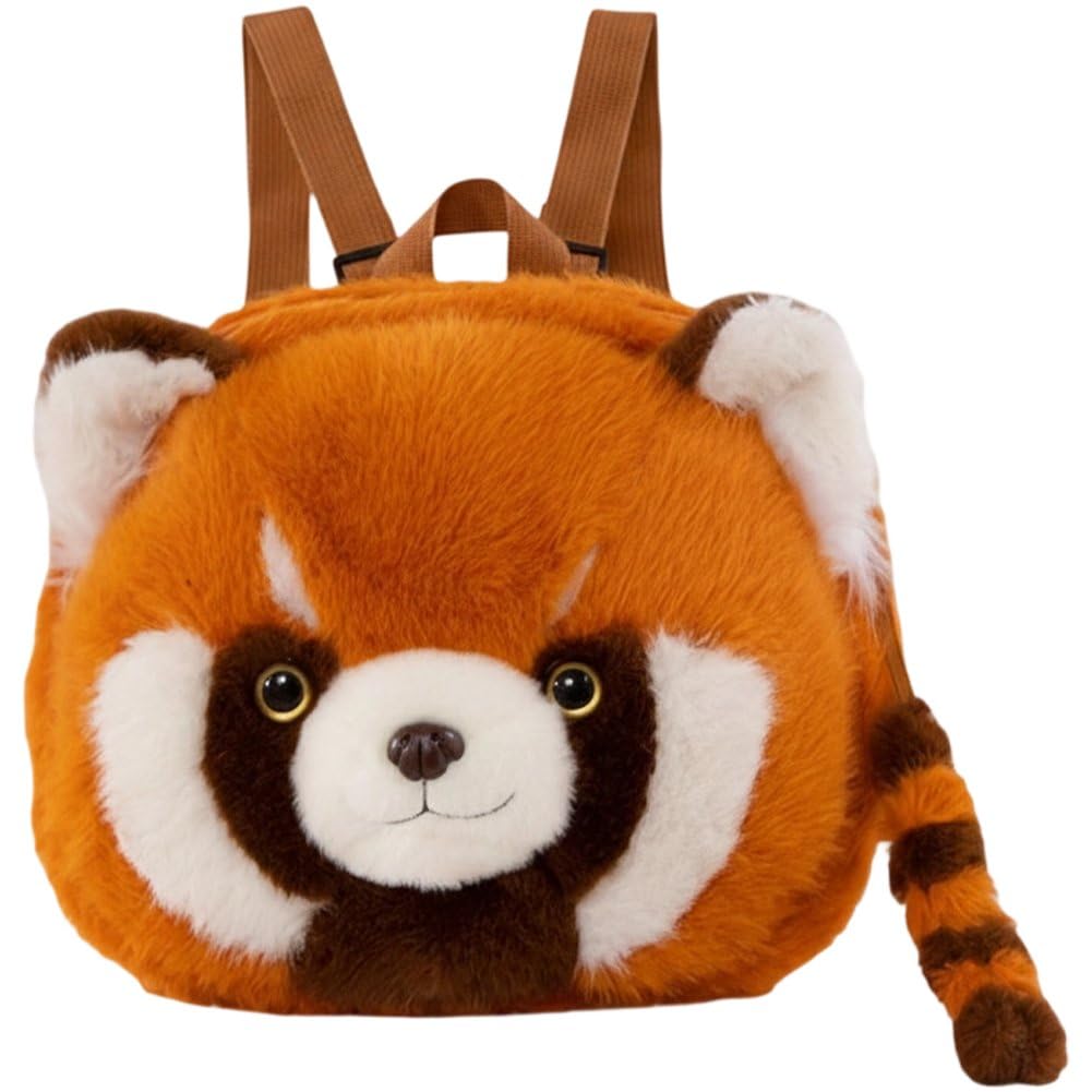 Sac à dos raton laveur en peluche doux pour sorties et shopping