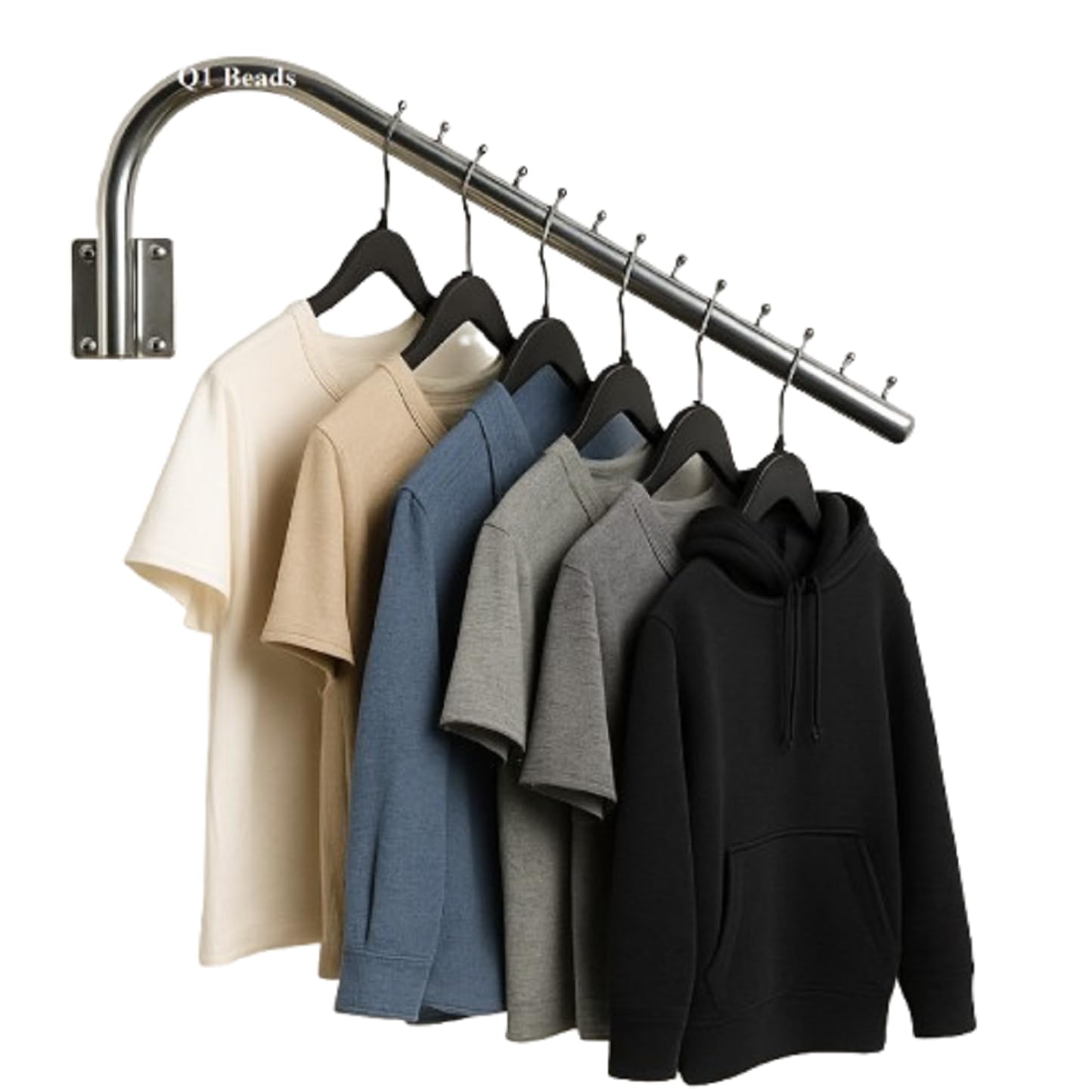 Q1 Beads Alloy Steel Swivel Hook Rail 12 Pin Display Hooks Wall Drope Hanger - Pack of 1-image-4