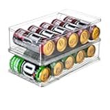 Xicennego 2-Tier Large Stackable Soda Can Organizer for Refrigerator - For Tall Cans of 500ml/17oz - Fridge Can Organizer Dispenser, Beverage Can Holder for Refrigerator, Pantry, Cupboard