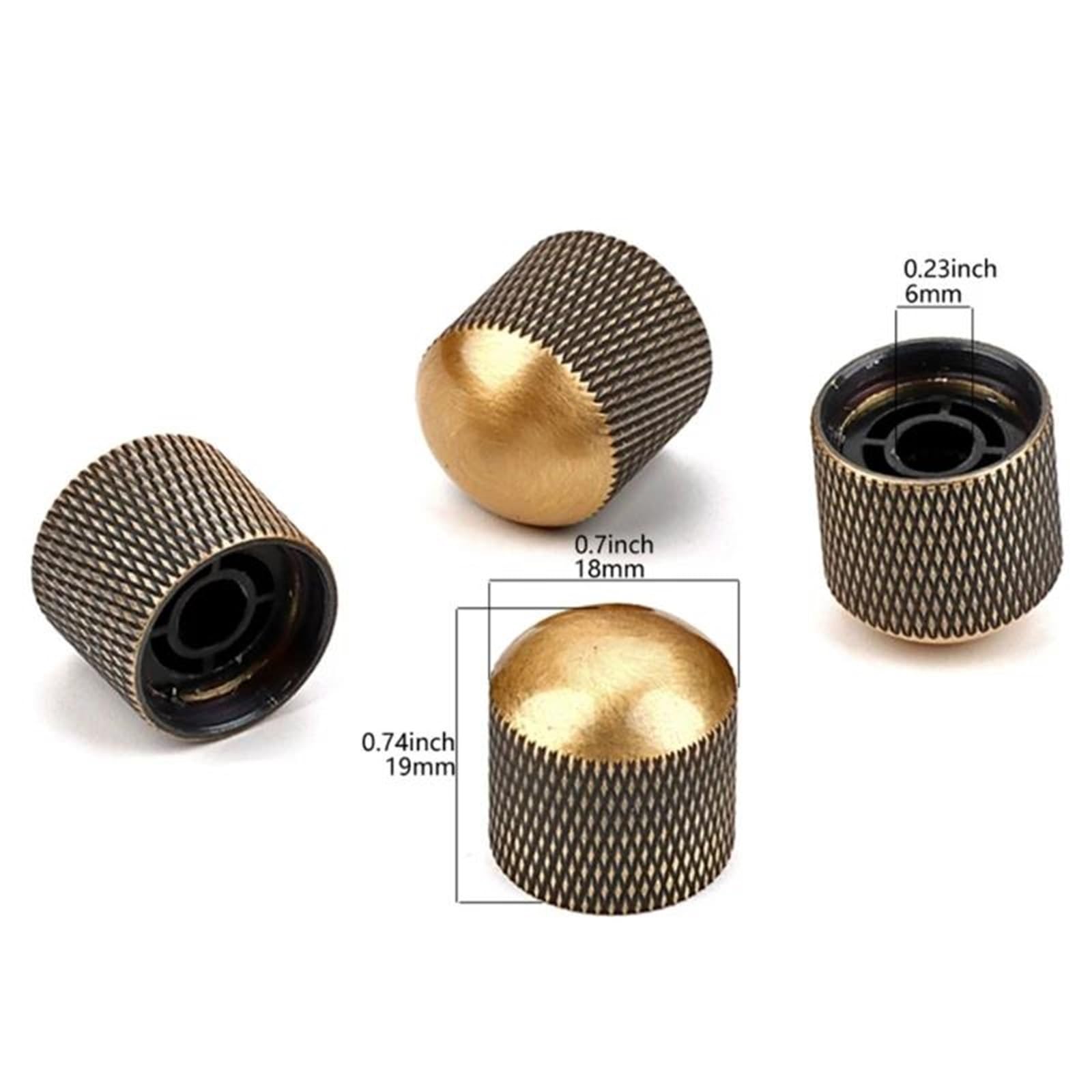 gitarrenzubehör für anfänger 4 Stücke E-Gitarre Bass Knöpfe Volumen Tone Control Knöpfe Metall Gitarre Dome Top Knöpfe Potentiometer Kappen Dauerhaft