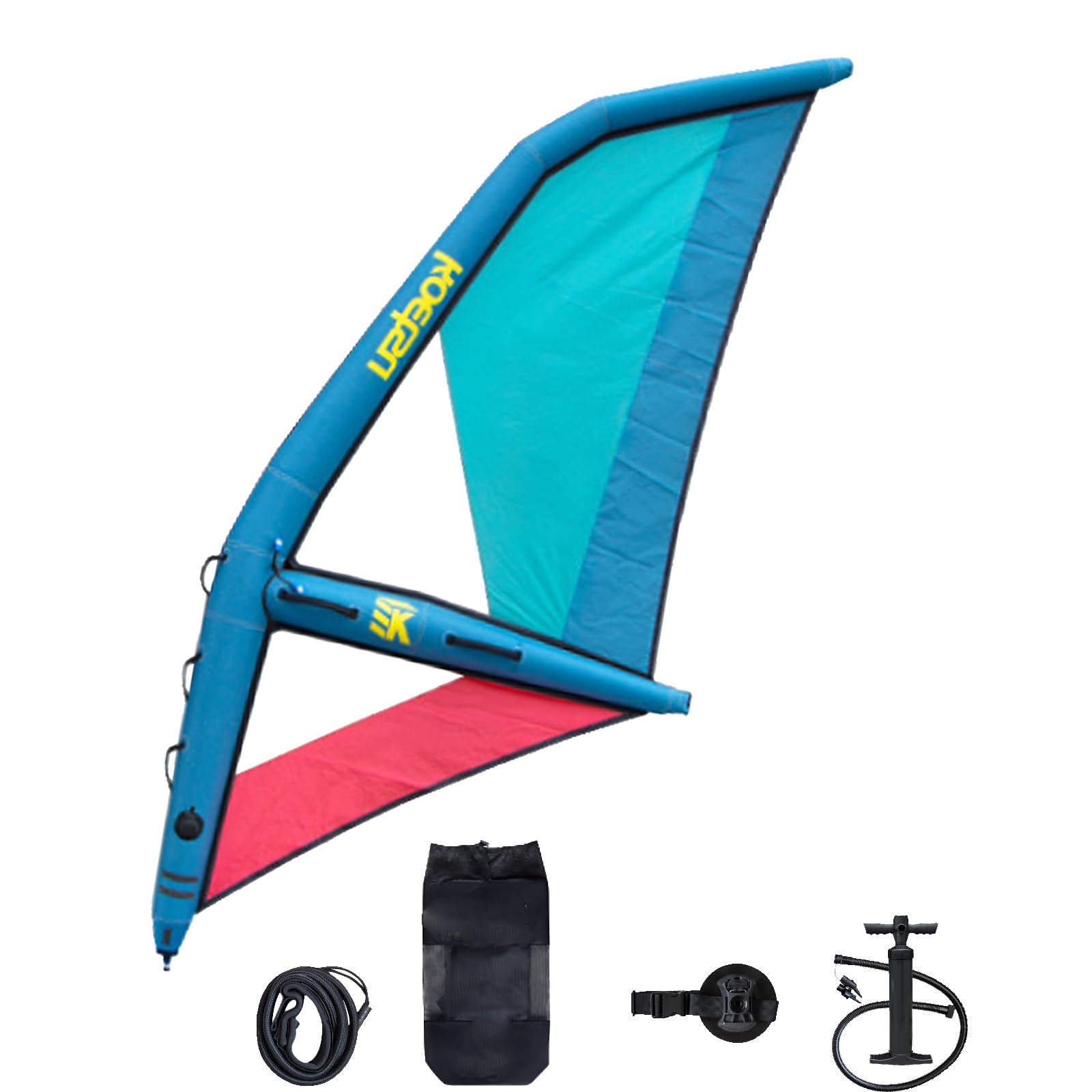 Vela Da Windsurf, Vela Gonfiabile Portatile Per Tavola Da Stand Up Paddle Con Base Girevole A 360° | Finestra Di Sicurezza | Zaino | Tessuto In Pvc Oxford Per Windsurf, Avventura, 4,3 M