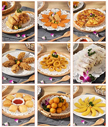 Centrini di Carta Rotondo,100 PCS Merletto Carta