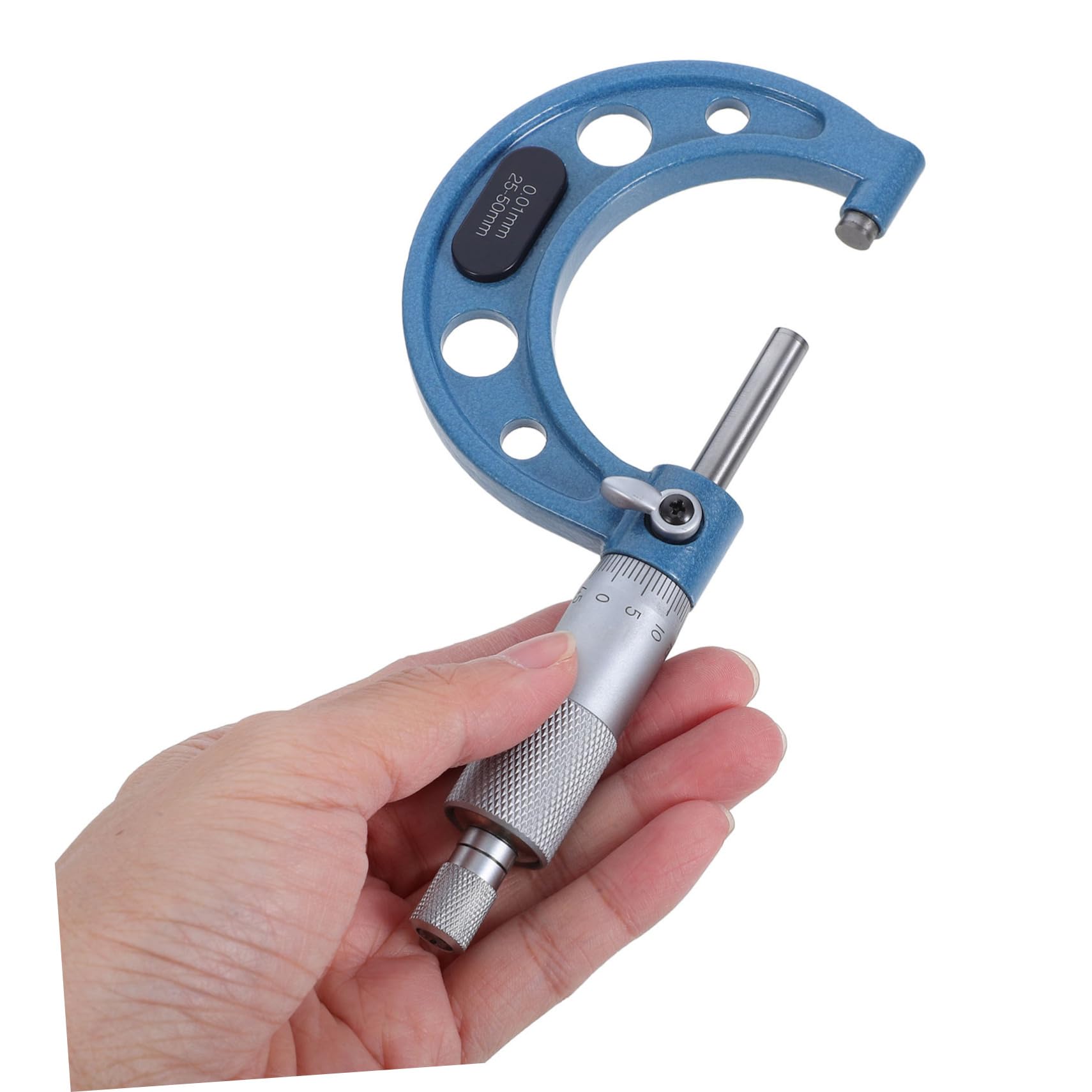 ABOOFAN Micrometro Esterno in Acciaio Inox, Graduazione 0,01mm, Campo 25-50mm, Strumento di Misurazione Preciso per Officina e Controllo Qualità