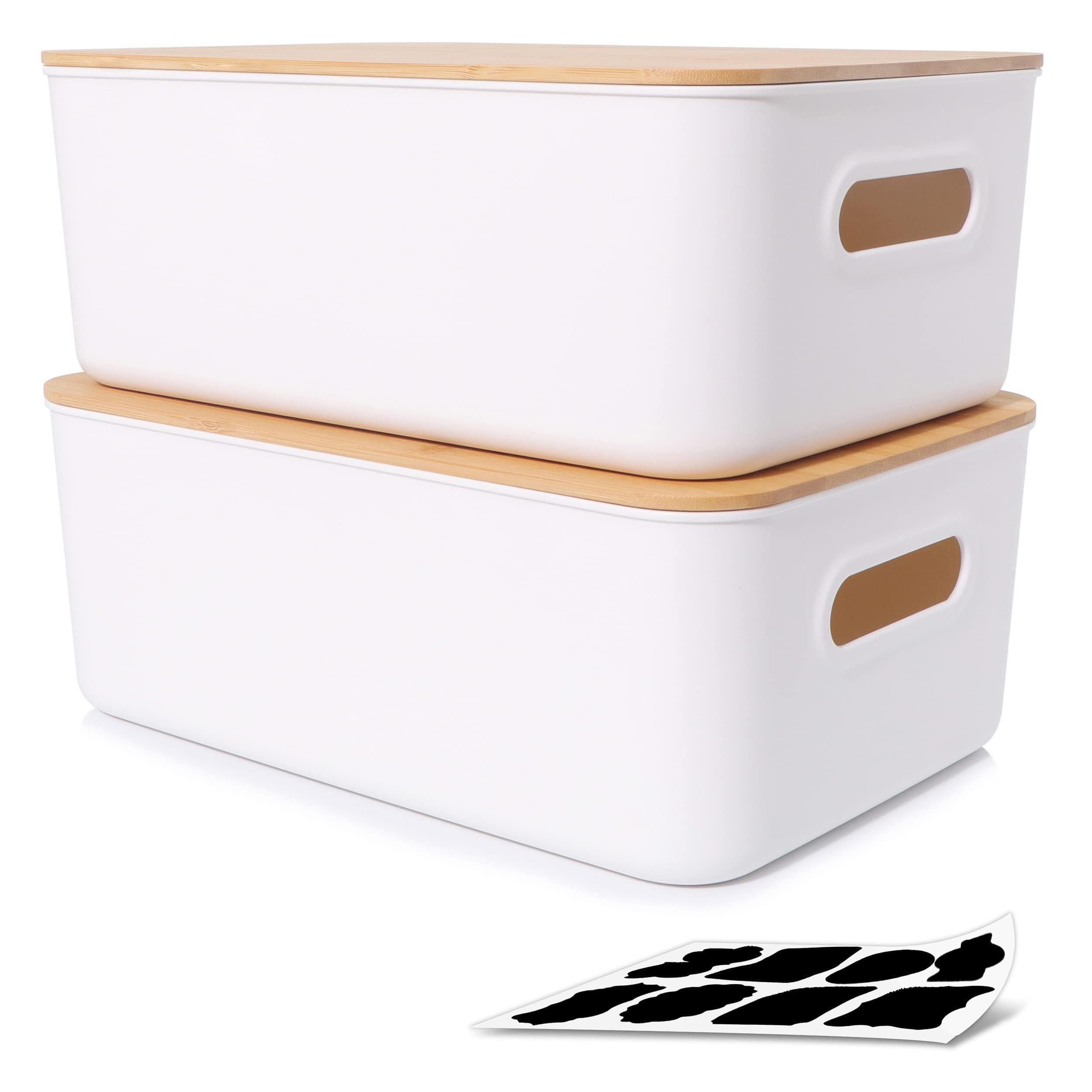 4 Aufbewahrungsboxen Mit Deckel – Stylisch, Stapelbar, Platzsparend Für Zuhause & Büro